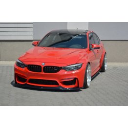 Накладка сплиттер на передний бампер на BMW M3 F80